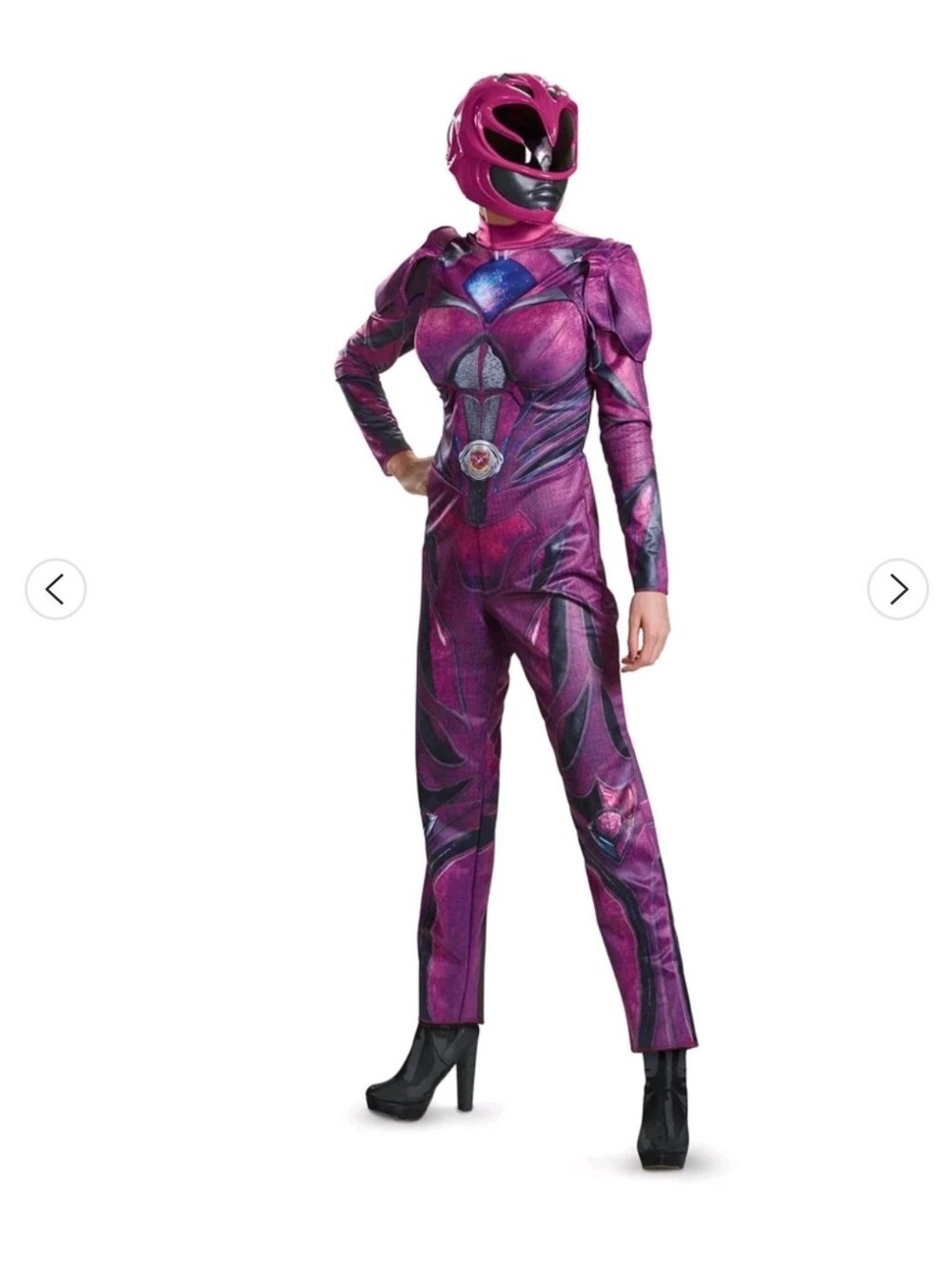 Women's Pink Power Ranger Deluxe  Jumpsuit Costume M(8-10) New